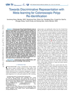 Towards Discriminative Representation with Meta-learning for
  Colonoscopic Polyp Re-Identification