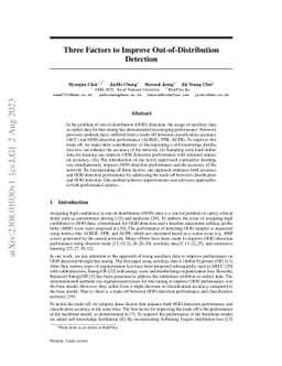 Three Factors to Improve Out-of-Distribution Detection