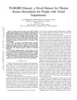 TS-RGBD Dataset: a Novel Dataset for Theatre Scenes Description for
  People with Visual Impairments
