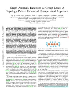 Graph Anomaly Detection at Group Level: A Topology Pattern Enhanced
  Unsupervised Approach