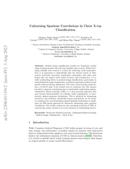 Unlearning Spurious Correlations in Chest X-ray Classification