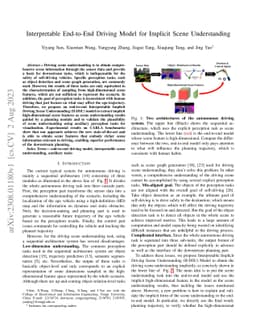 Interpretable End-to-End Driving Model for Implicit Scene Understanding