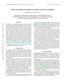 Music De-limiter Networks via Sample-wise Gain Inversion