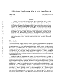 Calibration in Deep Learning: A Survey of the State-of-the-Art