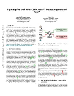 Fighting Fire with Fire: Can ChatGPT Detect AI-generated Text?