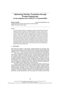 Optimizing Machine Translation through Prompt Engineering: An
  Investigation into ChatGPT's Customizability