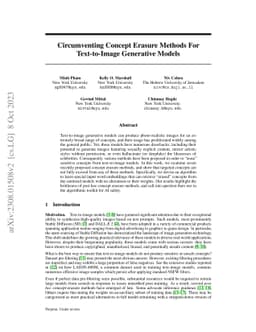 Circumventing Concept Erasure Methods For Text-to-Image Generative
  Models