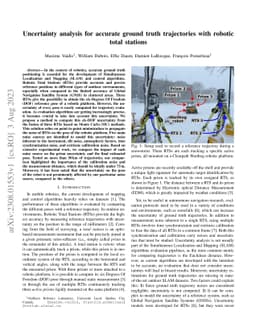 Uncertainty analysis for accurate ground truth trajectories with robotic
  total stations