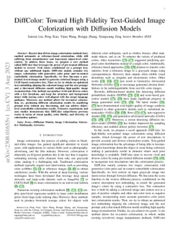 DiffColor: Toward High Fidelity Text-Guided Image Colorization with
  Diffusion Models