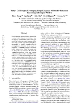 Baby's CoThought: Leveraging Large Language Models for Enhanced
  Reasoning in Compact Models