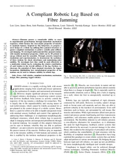 A Compliant Robotic Leg Based on Fibre Jamming