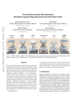 Neural Poisson Surface Reconstruction: Resolution-Agnostic Shape
  Reconstruction from Point Clouds