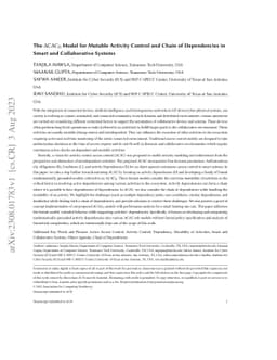 The ACAC_D Model for Mutable Activity Control and Chain of Dependencies
  in Smart and Collaborative Systems