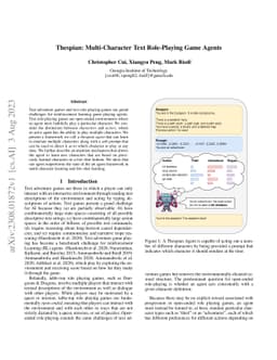 Thespian: Multi-Character Text Role-Playing Game Agents