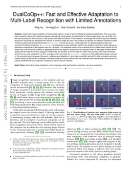 DualCoOp++: Fast and Effective Adaptation to Multi-Label Recognition
  with Limited Annotations