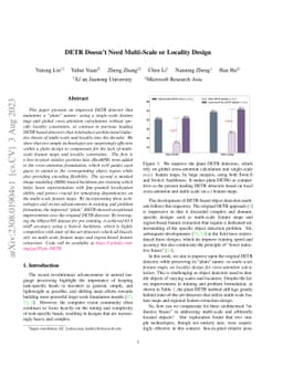 DETR Doesn't Need Multi-Scale or Locality Design