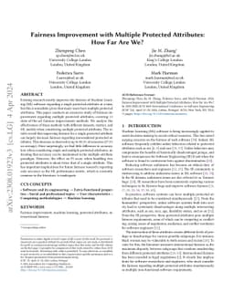 Fairness Improvement with Multiple Protected Attributes: How Far Are We?