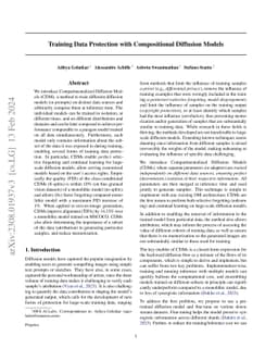 Training Data Protection with Compositional Diffusion Models