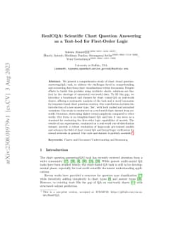 RealCQA: Scientific Chart Question Answering as a Test-bed for
  First-Order Logic