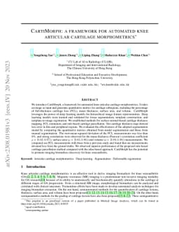 CartiMorph: a framework for automated knee articular cartilage
  morphometrics