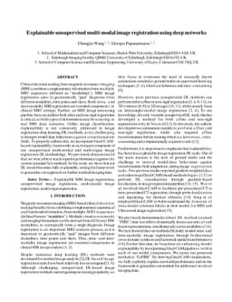 Explainable unsupervised multi-modal image registration using deep
  networks