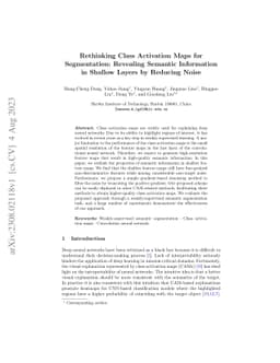 Rethinking Class Activation Maps for Segmentation: Revealing Semantic
  Information in Shallow Layers by Reducing Noise