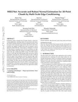MSECNet: Accurate and Robust Normal Estimation for 3D Point Clouds by
  Multi-Scale Edge Conditioning