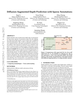 Diffusion-Augmented Depth Prediction with Sparse Annotations