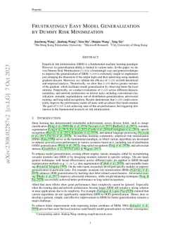Frustratingly Easy Model Generalization by Dummy Risk Minimization