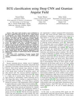 ECG classification using Deep CNN and Gramian Angular Field