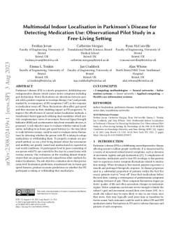 Multimodal Indoor Localisation in Parkinson's Disease for Detecting
  Medication Use: Observational Pilot Study in a Free-Living Setting