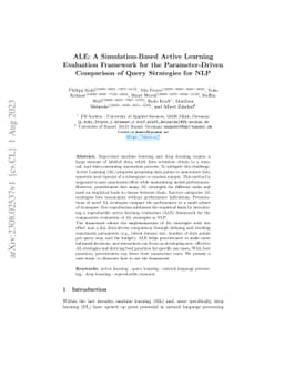 ALE: A Simulation-Based Active Learning Evaluation Framework for the
  Parameter-Driven Comparison of Query Strategies for NLP