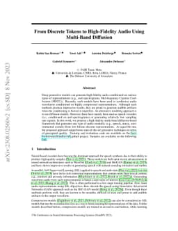 From Discrete Tokens to High-Fidelity Audio Using Multi-Band Diffusion