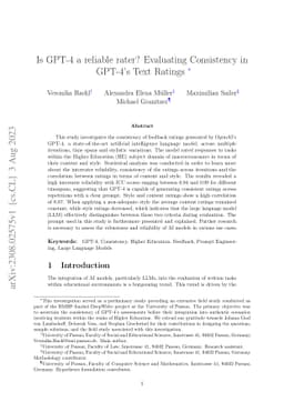 Is GPT-4 a reliable rater? Evaluating Consistency in GPT-4 Text Ratings