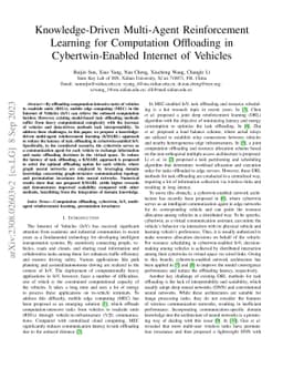 Knowledge-Driven Multi-Agent Reinforcement Learning for Computation
  Offloading in Cybertwin-Enabled Internet of Vehicles