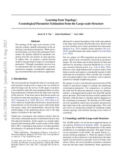Learning from Topology: Cosmological Parameter Estimation from the
  Large-scale Structure