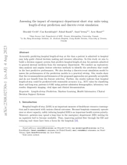 Assessing the impact of emergency department short stay units using
  length-of-stay prediction and discrete event simulation