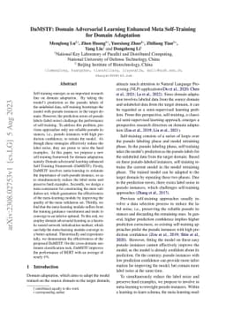 DaMSTF: Domain Adversarial Learning Enhanced Meta Self-Training for
  Domain Adaptation