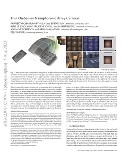 Thin On-Sensor Nanophotonic Array Cameras