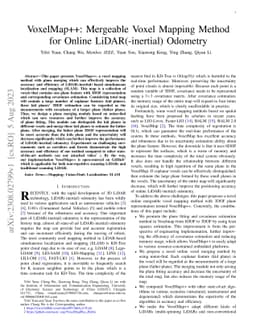 VoxelMap++: Mergeable Voxel Mapping Method for Online LiDAR(-inertial)
  Odometry