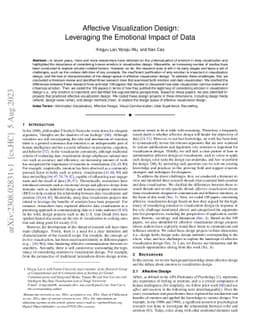 Affective Visualization Design: Leveraging the Emotional Impact of Data