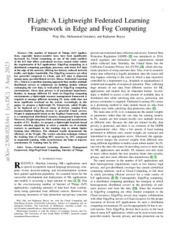 FLight: A Lightweight Federated Learning Framework in Edge and Fog
  Computing