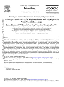 Semi-supervised Learning for Segmentation of Bleeding Regions in Video
  Capsule Endoscopy