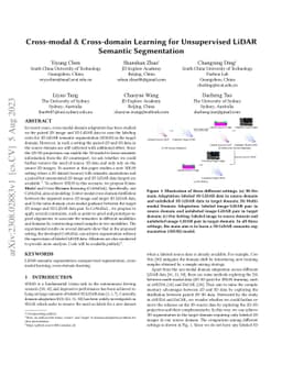 Cross-modal & Cross-domain Learning for Unsupervised LiDAR Semantic
  Segmentation