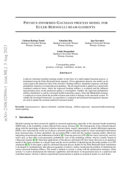 Physics-informed Gaussian process model for Euler-Bernoulli beam
  elements