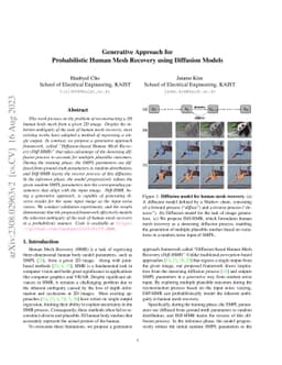 Generative Approach for Probabilistic Human Mesh Recovery using
  Diffusion Models