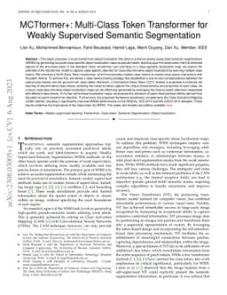 MCTformer+: Multi-Class Token Transformer for Weakly Supervised Semantic
  Segmentation