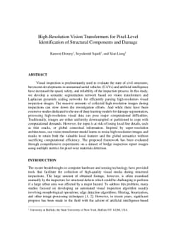 High-Resolution Vision Transformers for Pixel-Level Identification of
  Structural Components and Damage