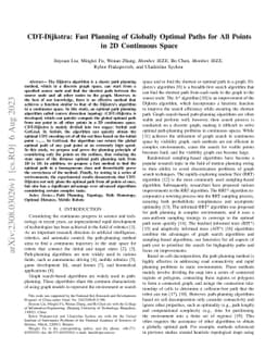 CDT-Dijkstra: Fast Planning of Globally Optimal Paths for All Points in
  2D Continuous Space