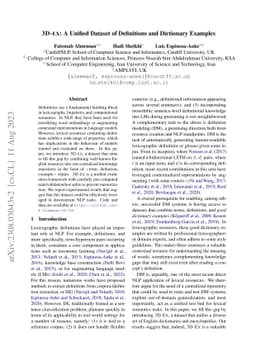 3D-EX : A Unified Dataset of Definitions and Dictionary Examples